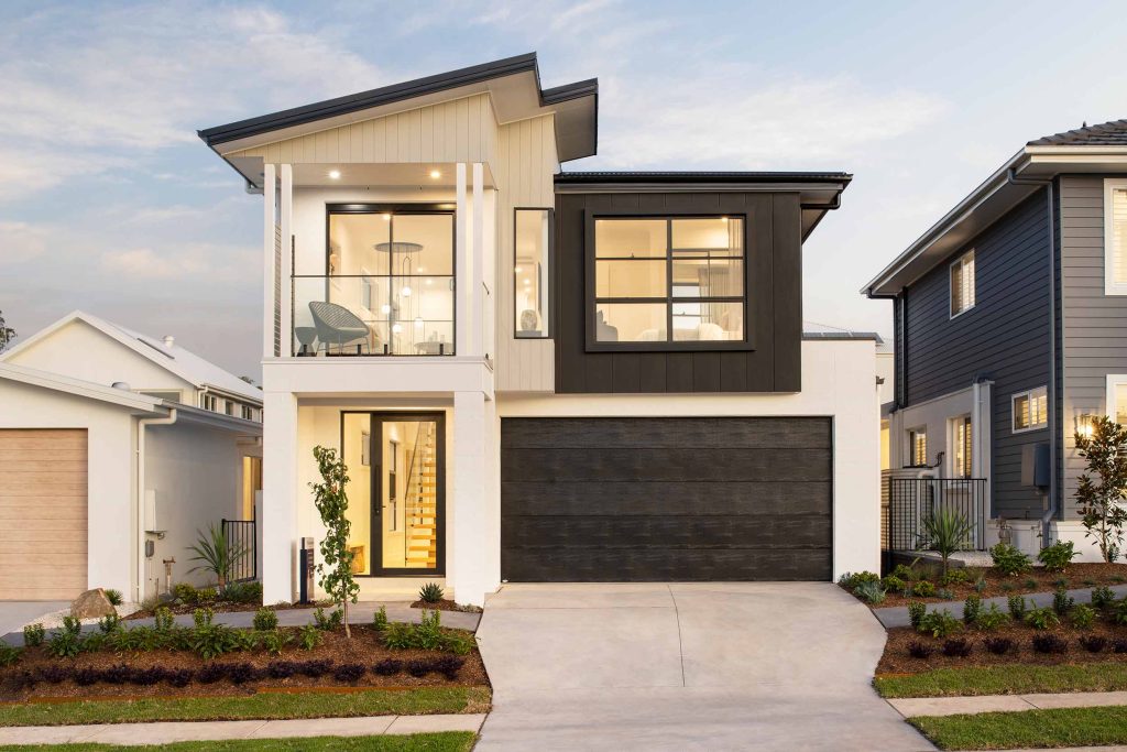 <u><a href="https://www.montgomeryhomes.com.au/display-home/shorehaven-263-display-home/">Shorehaven 263 with Retro facade at HomeWorld Leppington </a></u>