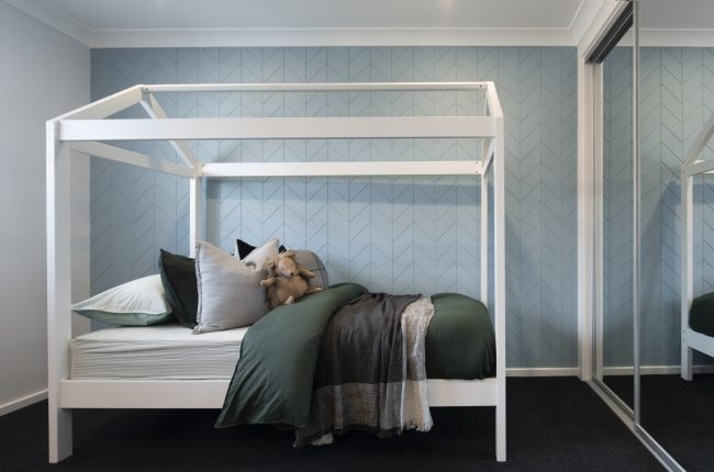 San Tropez 273 kids bedroom with blue panelled walls