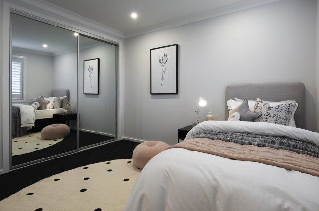 San Tropez 273 bedroom with window doors on built in wardrobe