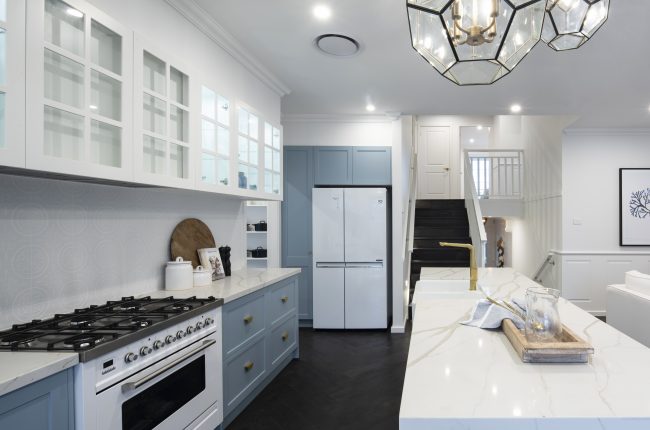 Whitehaven 238 kitchen with glass chandeliers