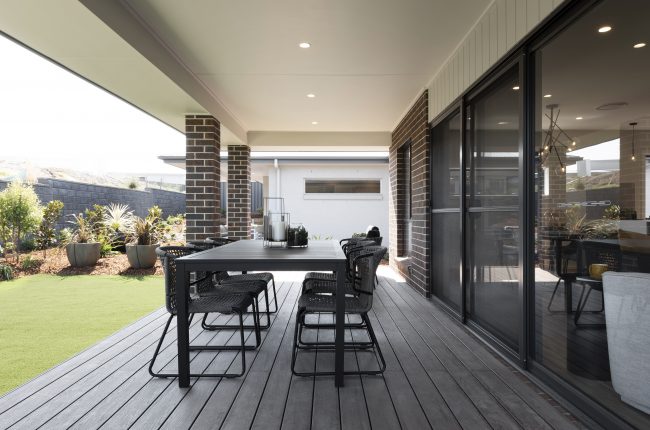 Monaco 1 211 outdoor entertaining area with timber dining table