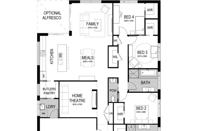 avalon 1 220 floor plan with garage on the left