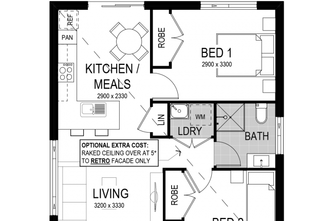 Flipped granny flat retreat plans