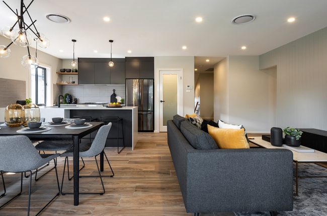 Monaco 1 211 open plan kitchen, living and dining area