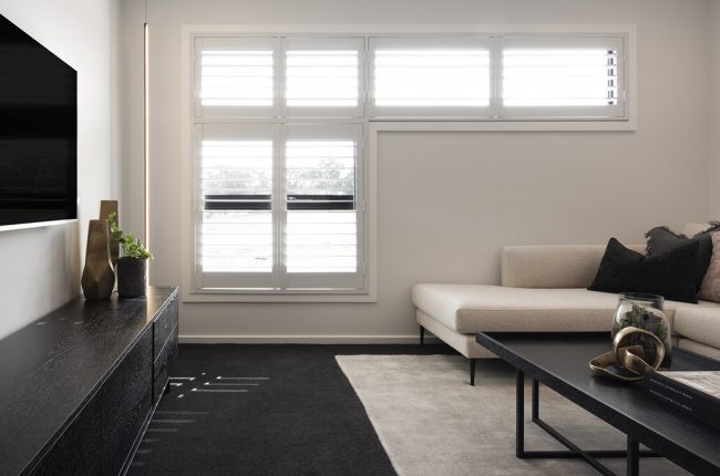 Living room design in San Tropez display home