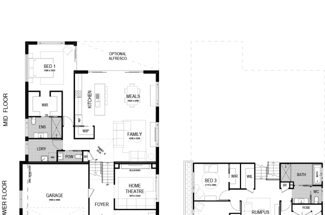 riviera 1 267 floor plan with garage on the left