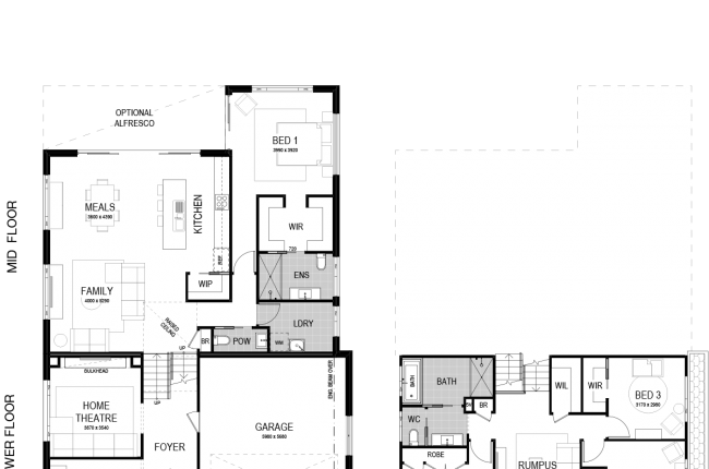 riviera 1 267 floor plan with garage on the right
