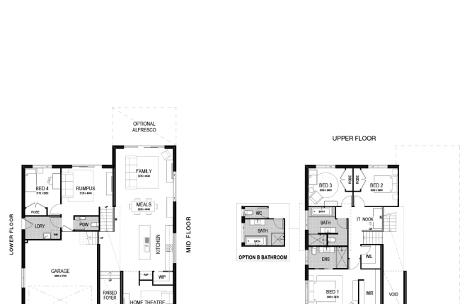 San Tropez 243 Floor plan garage left