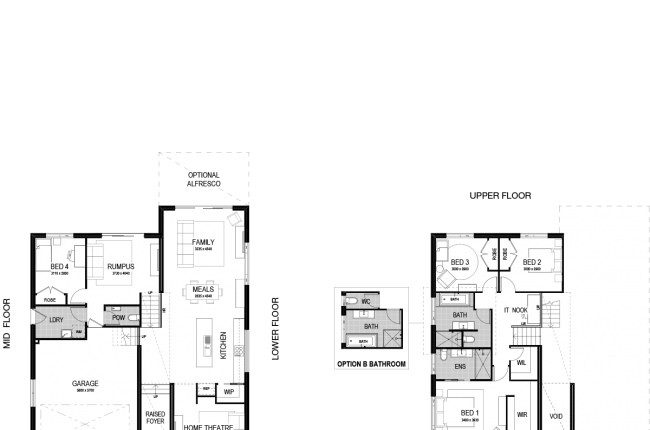 San tropez 243 Floor-Plan with the garage on the left