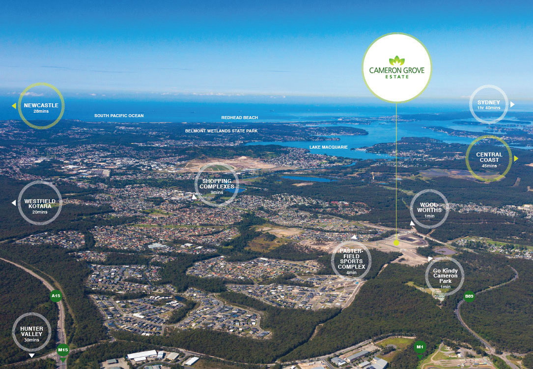 cameron grove estate map of local highlights