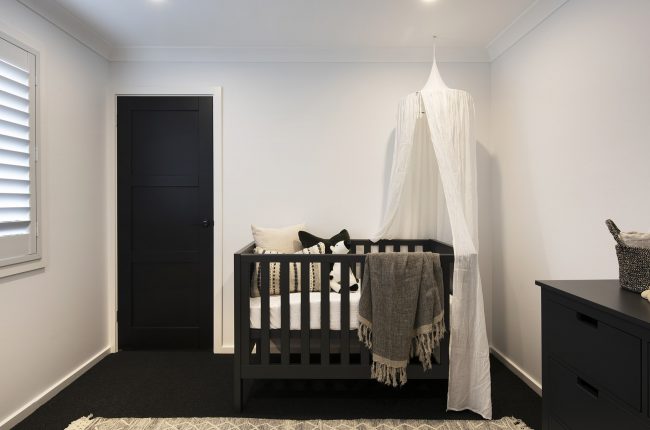Cayman 287 nursery with dark furniture