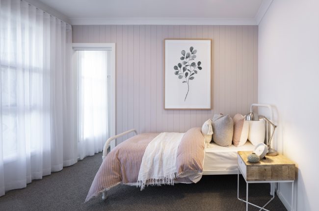 Avalon 2 220 girls bedroom with pink panelled wall