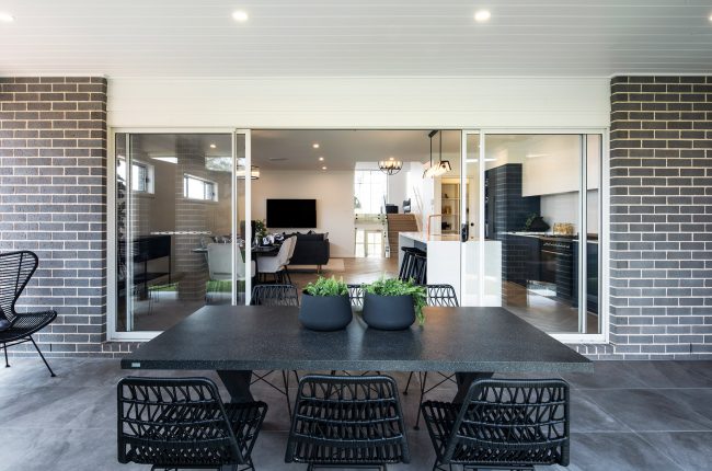 Riviera 1 267 outdoor entertaining area with black furniture