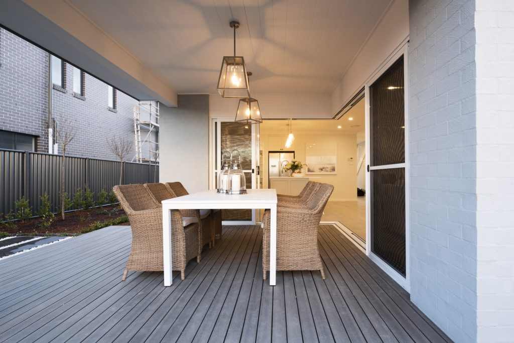 Outdoor entertaining area in the Brighton design